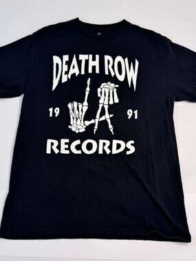 Death Row Records Black T-Shirt 1991 Size M